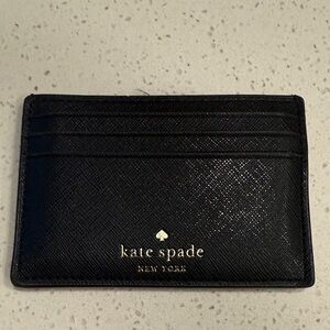 Kate Spade Black Leather Card Holder